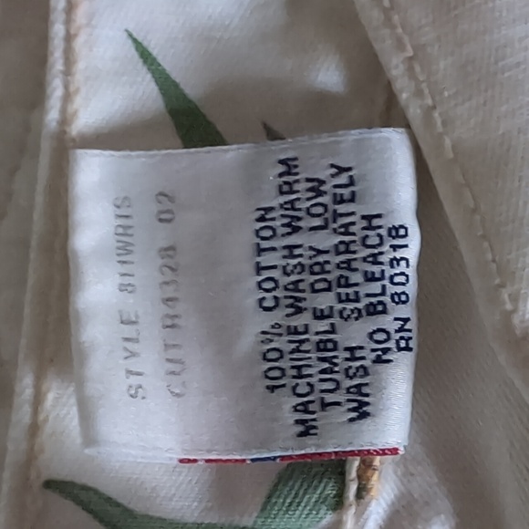 Cropped Lucky Brand Dungarees by Gene Montesano Vintage Sunflowers Size 2 - Picture 8 of 9